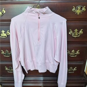 Lululemon Athletica Light Pink Quarter-Zip Sweatshirt